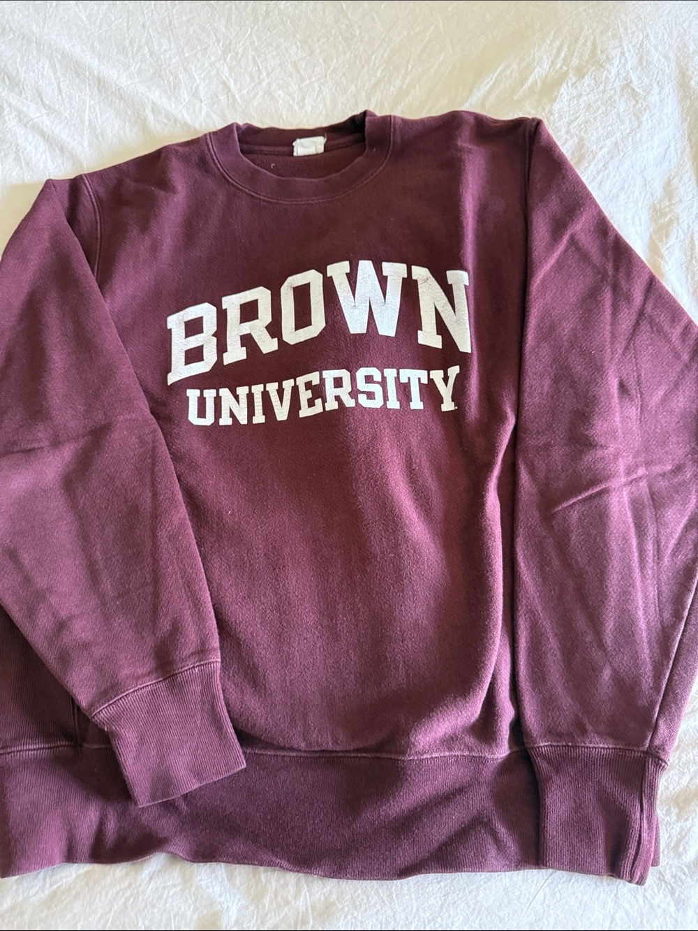 Champion Maroon Brown University Crewneck Sweatshirt